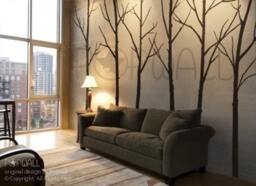 Vinyl Wall Art Sticker Decal Winter Tree Decal Wall Decals - thumbnail 3