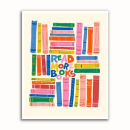 Read More Books Wall Art Print, Book Art, Nursery Room Reading Classroom Gift For Reader, Colorful Kids Room, Nook - thumbnail 3