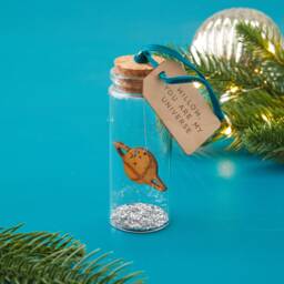 Gifts For Him, Universe Christmas Tree Ornament, Space Gift, Personalised Message Bottle, Decoration, Romantic Gift