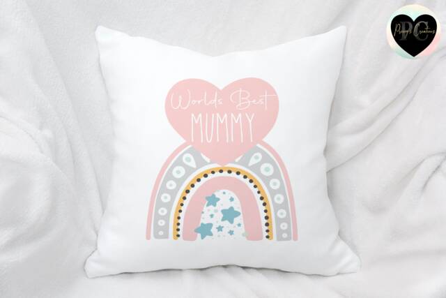 Mothers Day Worlds Best Mum Cushion & Insert, Gifts, Presents For Mum, Gifts Her, Nan, Stepmum, Gran, Mummy, Godmother, Mam - image 1