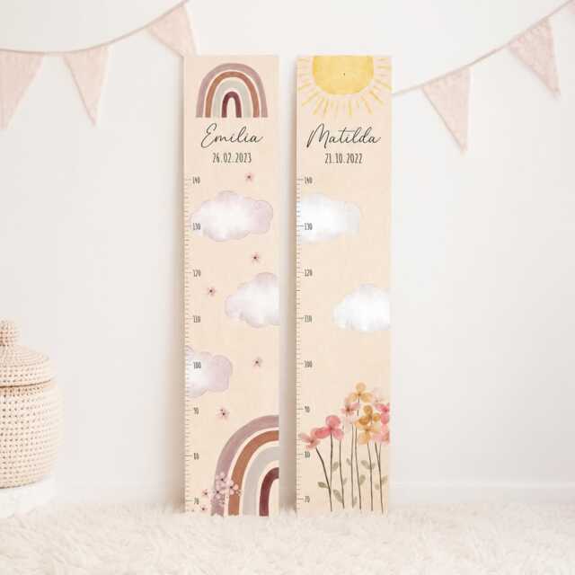 Growth Chart For Girls, Rainbow Growth Chart, Christening Gift 1st Birthday Gift, Nursery Decor, Children's - image 1