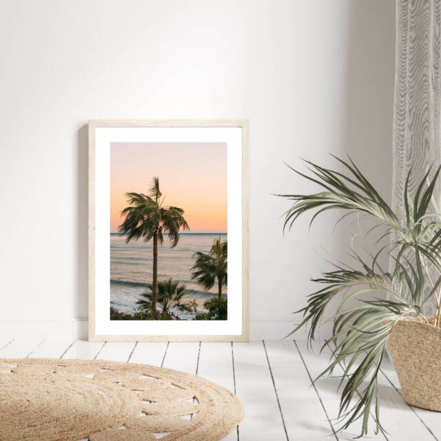 Palm Trees Print, Wall Art, Pink Tree Poster, Modern Prints, Home Decor By Beach Print - image 1