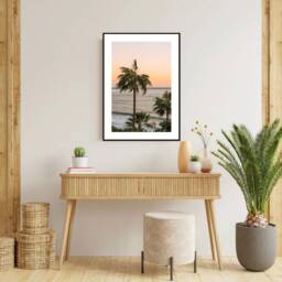 Palm Trees Print, Wall Art, Pink Tree Poster, Modern Prints, Home Decor By Beach Print - thumbnail 2