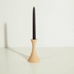 Handmade Wood Candlestick Set Carved Home Decor - thumbnail 3