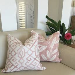 Pink Geometric Cushion Cover Abstract Cotton Pillow - thumbnail 3