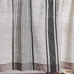Rustic French Linen Caf?? Curtain - Farmhouse Window Treatment, Natural For Kitchen Or Cottage, Eco-Friendly Home Accent - thumbnail 2