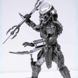 Metal Sci-Fi Predator Sculpture, Handmade Recycled Father Day Gift For Him - thumbnail 1