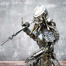 Metal Sci-Fi Predator Sculpture, Handmade Recycled Father Day Gift For Him - thumbnail 2