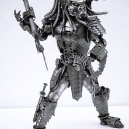 Metal Sci-Fi Predator Sculpture, Handmade Recycled Father Day Gift For Him - thumbnail 4