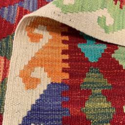 Classic Kilim Runner, Handmade Artisan Afghan Turkish Aztec Sheep Wool Runner Rug 197x80 cm - thumbnail 3