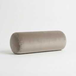 Plush Velvet Bolster Pillow Oyster Round Cushion, Neck & Lumbar Support