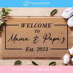 Grandparent Gift Customizable Welcome Mat - Unique Entryway Decor Family Home For - thumbnail 1