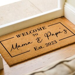 Grandparent Gift Customizable Welcome Mat - Unique Entryway Decor Family Home For - thumbnail 2