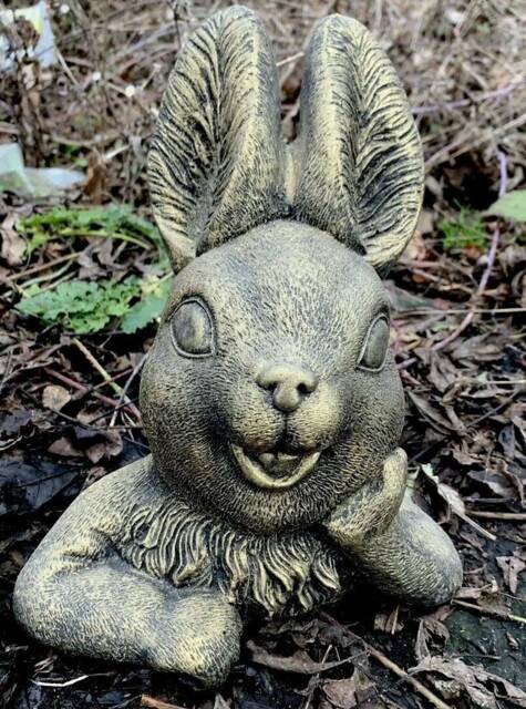stone Garden Cute Gold Rabbit Gift Ornament - image 1