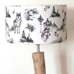 Lampshade Or Pendant Light With Wolf Motifs, Chandelier, Ceiling Light, Christmas Gift Idea, Birthday, Nature Decoration - thumbnail 3