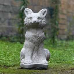 Stone Baby Fox Sculpture Concrete Statue Outdoor Figurine Cement Forest Ornament Nature-Inspired Yard Art Woodland Animal Decor - thumbnail 2