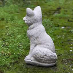 Stone Baby Fox Sculpture Concrete Statue Outdoor Figurine Cement Forest Ornament Nature-Inspired Yard Art Woodland Animal Decor - thumbnail 4