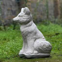 Stone Baby Fox Sculpture Concrete Statue Outdoor Figurine Cement Forest Ornament Nature-Inspired Yard Art Woodland Animal Decor - thumbnail 3
