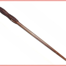 Nigel's Wand, Fully Hand-Carved Walnut Wood, No Resin - thumbnail 2