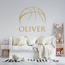 Basketball Name Wall Decal Boy Custom Personalized Boys Decor Vinyl Kids Teens Room Sports Nursery T74 - thumbnail 3