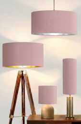 New Luxury Velvet Blush Powder Pink Drum Lamp Shade & Pendant Light Suitable For Both Table Ceilings