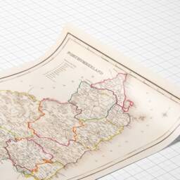 Northumberland Map - Old Of County 1844 Samuel Lewis Vintage Print Morpeth Ashington Blyth Cramlington - thumbnail 3