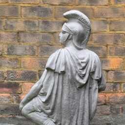 Outdoor Roman Soldier Sculpture Stone Statue Concrete Greek Man Figurine Soldier Lover Gift Lawn Ornament Garden Decoration - thumbnail 3