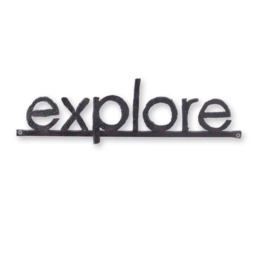 Explore Metal Word Sign Reclaimed Steel Wall Art - thumbnail 1