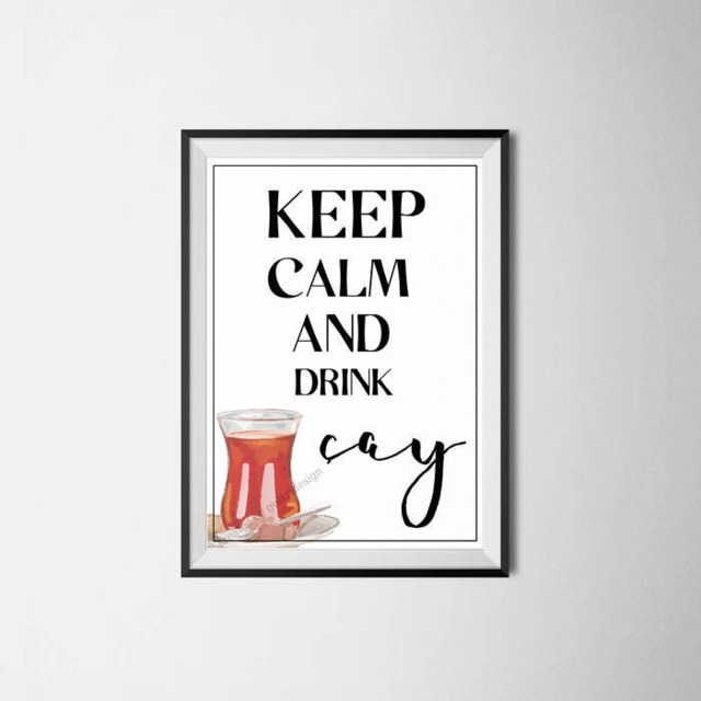 Turkish Wall Decor, Decoration, Kitchen Dining Room Tea, Tea Poster, Cay Poster