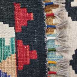 Runner Rug Classic, Handmade Artisan Afghan Turkish, Scandinavian, Navajo, Bohemian, Wool Flatweave Multicolour Kilim 203x58 cm - thumbnail 3