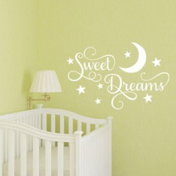 Sweet Dreams Quote Decal Nursery Room Wall Stickers Sticker Decals Kids Home Decor Star & Moon Decal - Di 006 - thumbnail 2