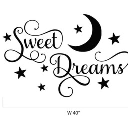 Sweet Dreams Quote Decal Nursery Room Wall Stickers Sticker Decals Kids Home Decor Star & Moon Decal - Di 006 - thumbnail 3