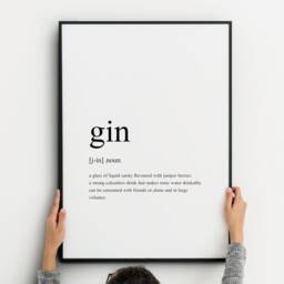 Gin Definition Print - Gift For Lover Kitchen Wall Art Home Bar Decor Humorous Typography Poster Unframed - thumbnail 2