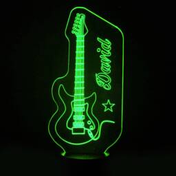 Personalised Guitar Night Light Color Changing Led Kids Room Decor - thumbnail 3