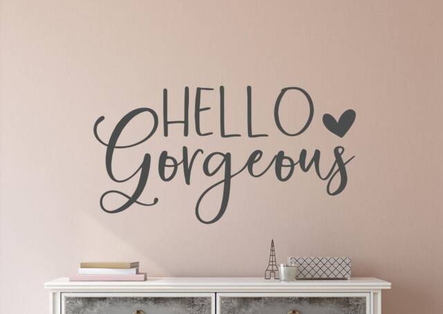 Hello Gorgeous Wall Decal - Mirror Gorgeous Sticker Wall Decor Decal - image 1