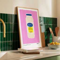 Mayonnaise Wall Art/Pink Print Kitchen Housewarming Gift Sauce Quirky - thumbnail 3