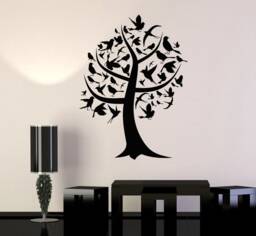Tree Vinyl Wall Decal Nursery Kids Room Branch Nature Birds Guaranteed Quality Decor Stickers Mural - #2392Di - thumbnail 1