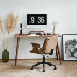 Wood Veneer Desk Mid Century Modern Home Office Desk