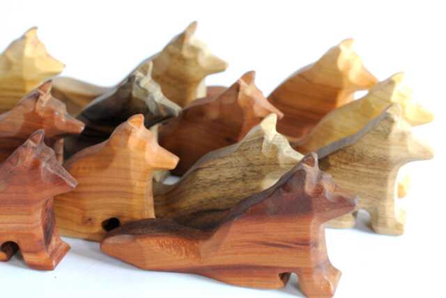 Little Fox, Carved From Cherry, Plum, Apple, Walnut Wood, Woodcarving - image 1