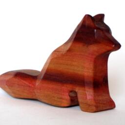 Little Fox, Carved From Cherry, Plum, Apple, Walnut Wood, Woodcarving - thumbnail 3