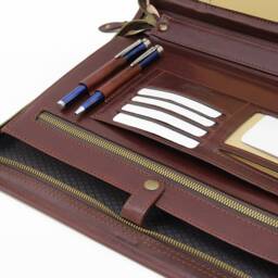 Leather Notepad Case, Executive Notebook Holder, Ipad Business Portfolio, Pro Portfolio Office Organizer - thumbnail 3