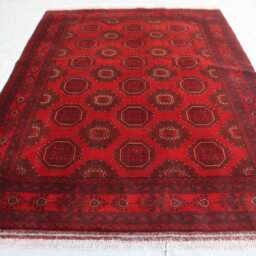 5x7 Ft Afghan Oriental Rug, Bukhara Handmade Geometric Genuine Khal Mohammedi Area Turkmen Living Room D??cor Carpet - thumbnail 3