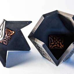 Medium Cube Celtic Treasure Box - Geometric Unique Scottish Gift - thumbnail 4