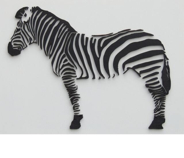 3D Zebra, Laser Cut Wooden Wall Decoration - image 1