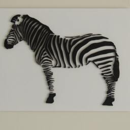 3D Zebra, Laser Cut Wooden Wall Decoration - thumbnail 2