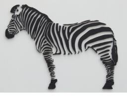 3D Zebra, Laser Cut Wooden Wall Decoration - thumbnail 1