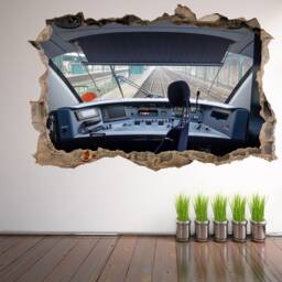 Train Driver Cabin Cockpit Wall Decal Sticker Mural Print Art Kids Bedroom Home Office Decor Fm1 - thumbnail 3