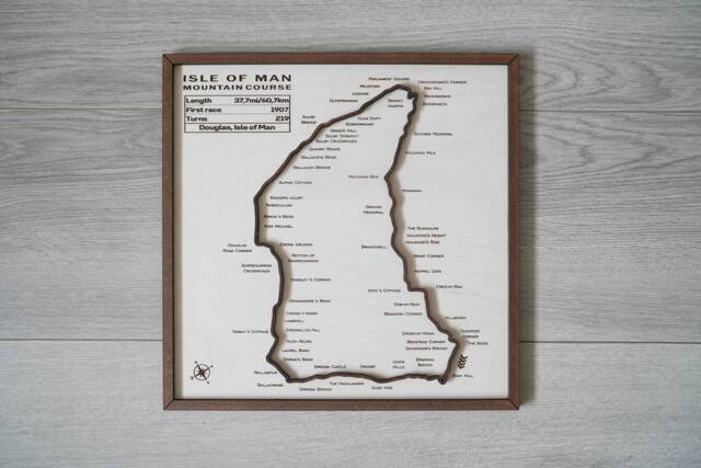 Isle Of Man Mountain Course Race Track, F1 Xmas Gift, Wall Decor, Present For F1 Fan - image 1