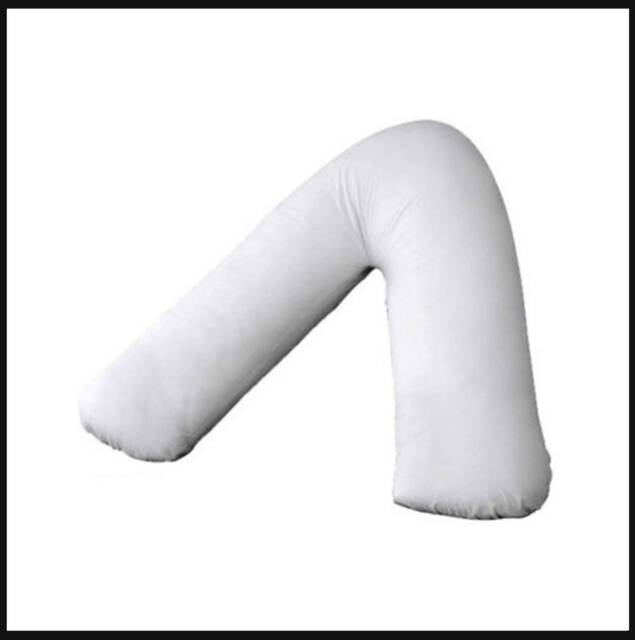 V Shaped 100% Cotton Support Wool Filled Pillow With Bounceback Effect