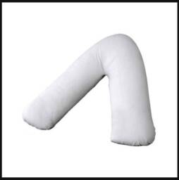 V Shaped 100% Cotton Support Wool Filled Pillow With Bounceback Effect